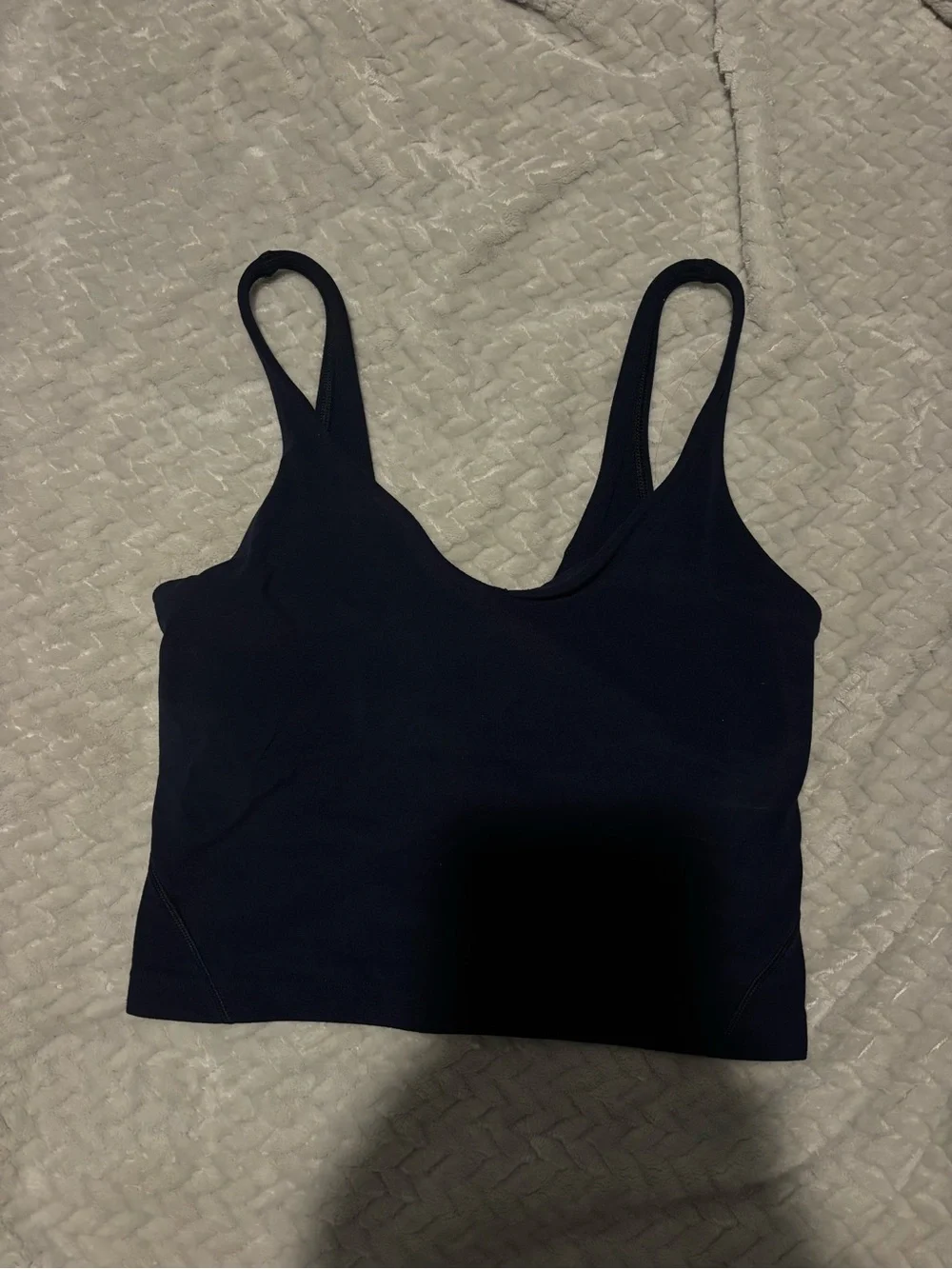 lululemon athletica navy Scoop Crop Tank